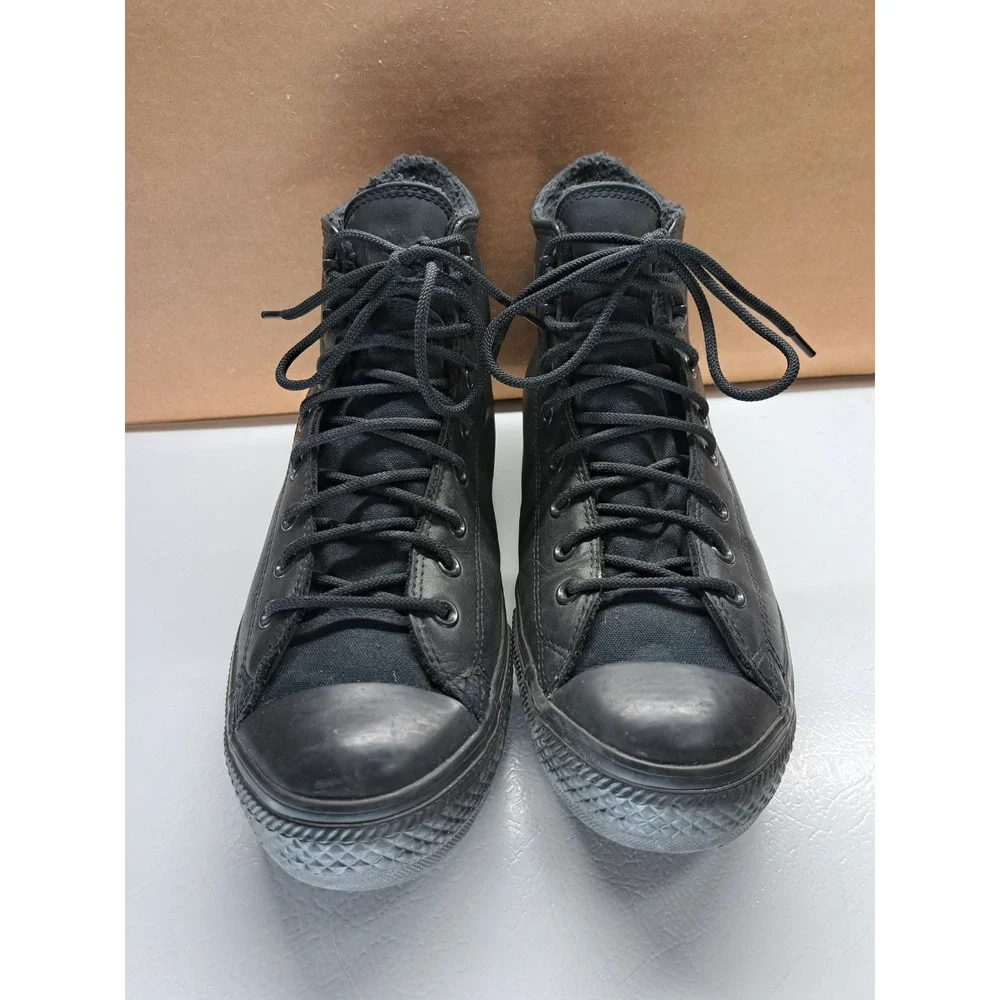Converse Gore-Tex Shoes Mens 12 Black Leather Chuck Taylor All-Star Winter Hi